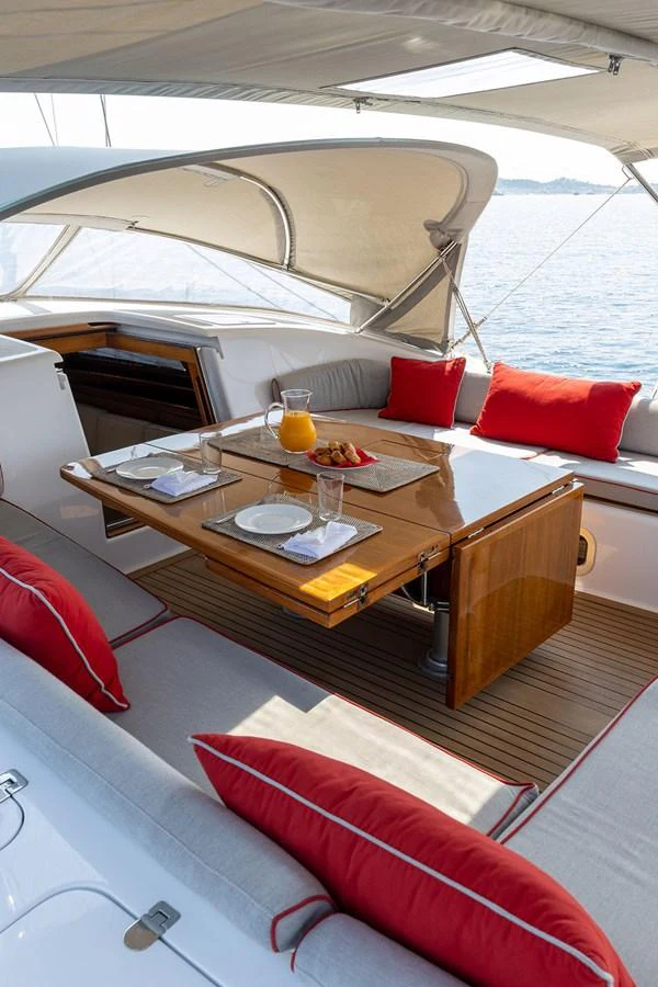 a boat on a boat aboard SKIP'N BOU Yacht for Sale