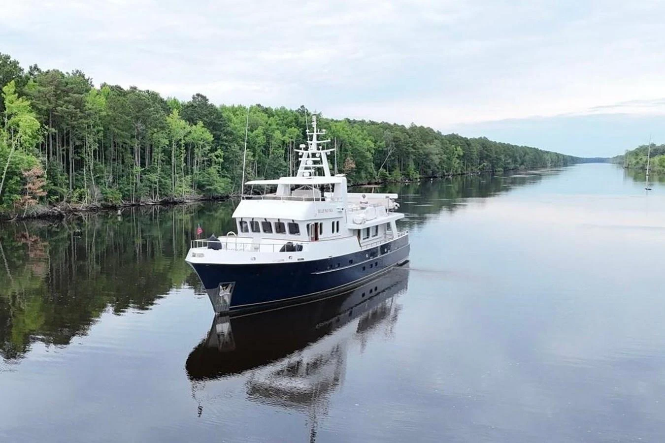 a boat on the water aboard BELLE ISLE SEA Yacht for Sale