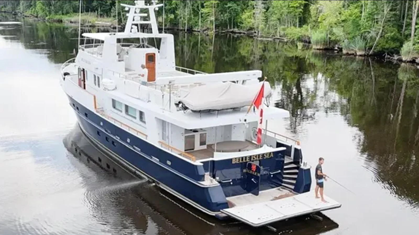 a boat on the water aboard BELLE ISLE SEA Yacht for Sale