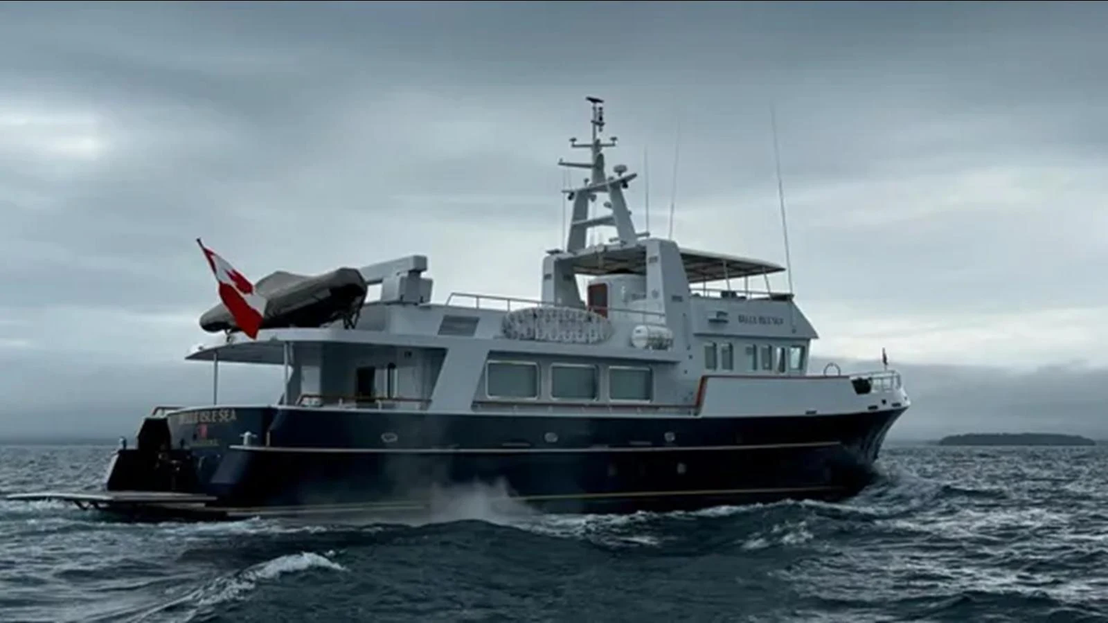 a boat in the water aboard BELLE ISLE SEA Yacht for Sale