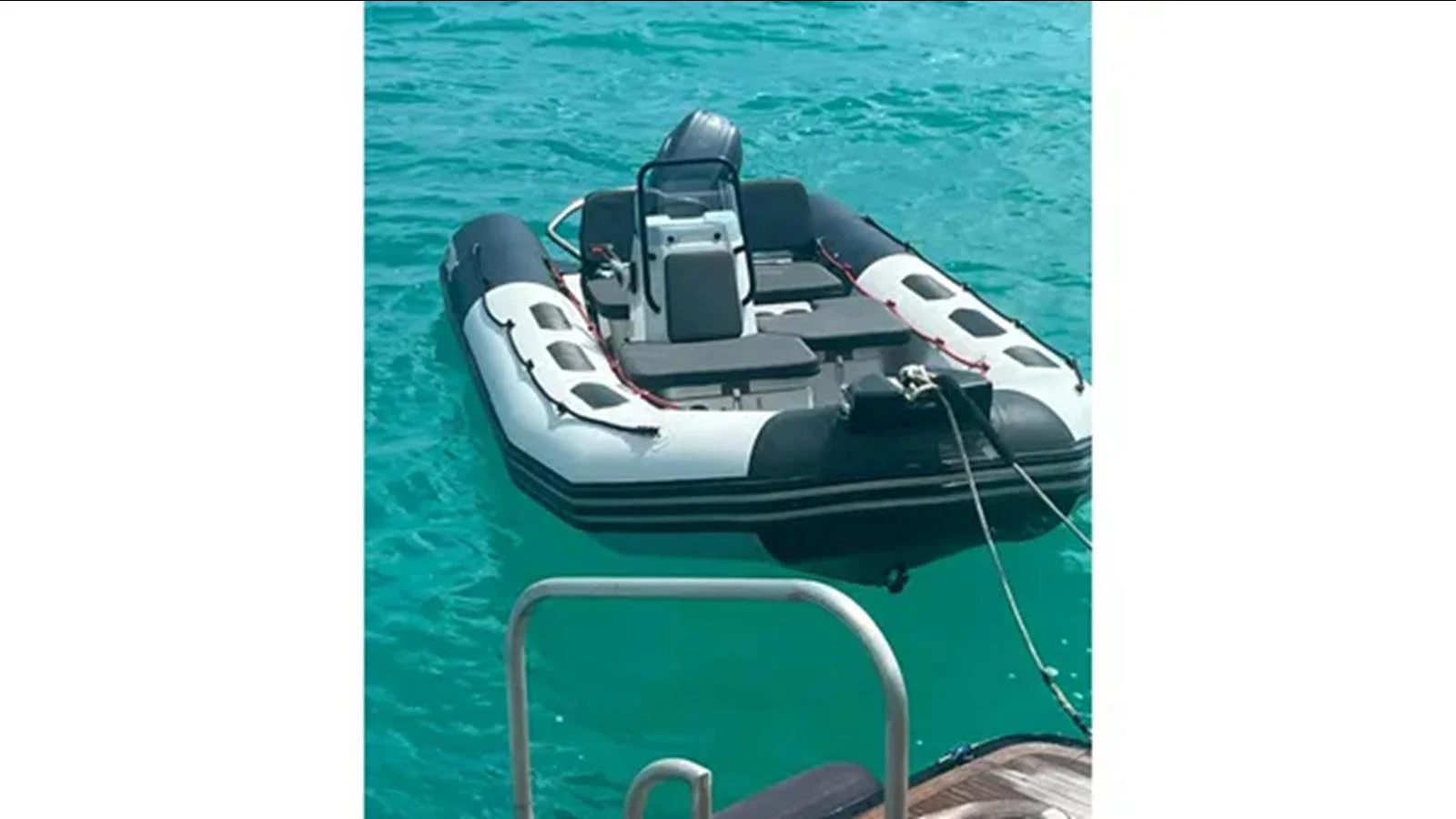 a car on the water aboard BELLE ISLE SEA Yacht for Sale