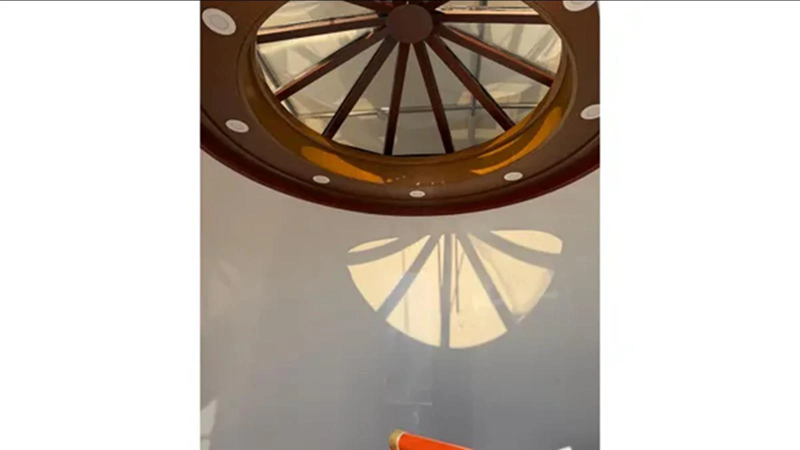 a close-up of a logo aboard BELLE ISLE SEA Yacht for Sale