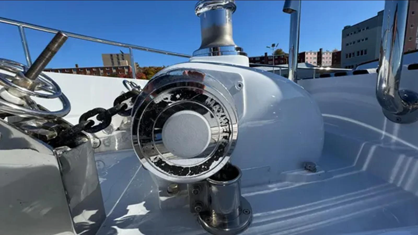 a machine on the water aboard BELLE ISLE SEA Yacht for Sale