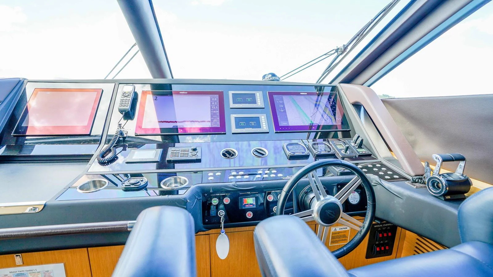 inside of a car aboard DADDY'S $ Yacht for Sale