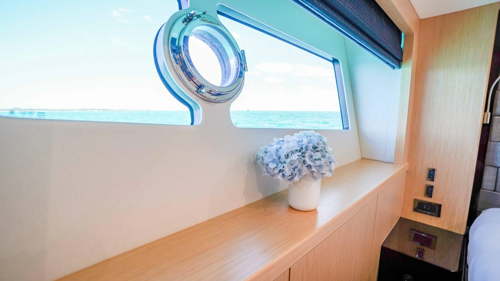 a mirror on a wall aboard DADDY'S $ Yacht for Sale