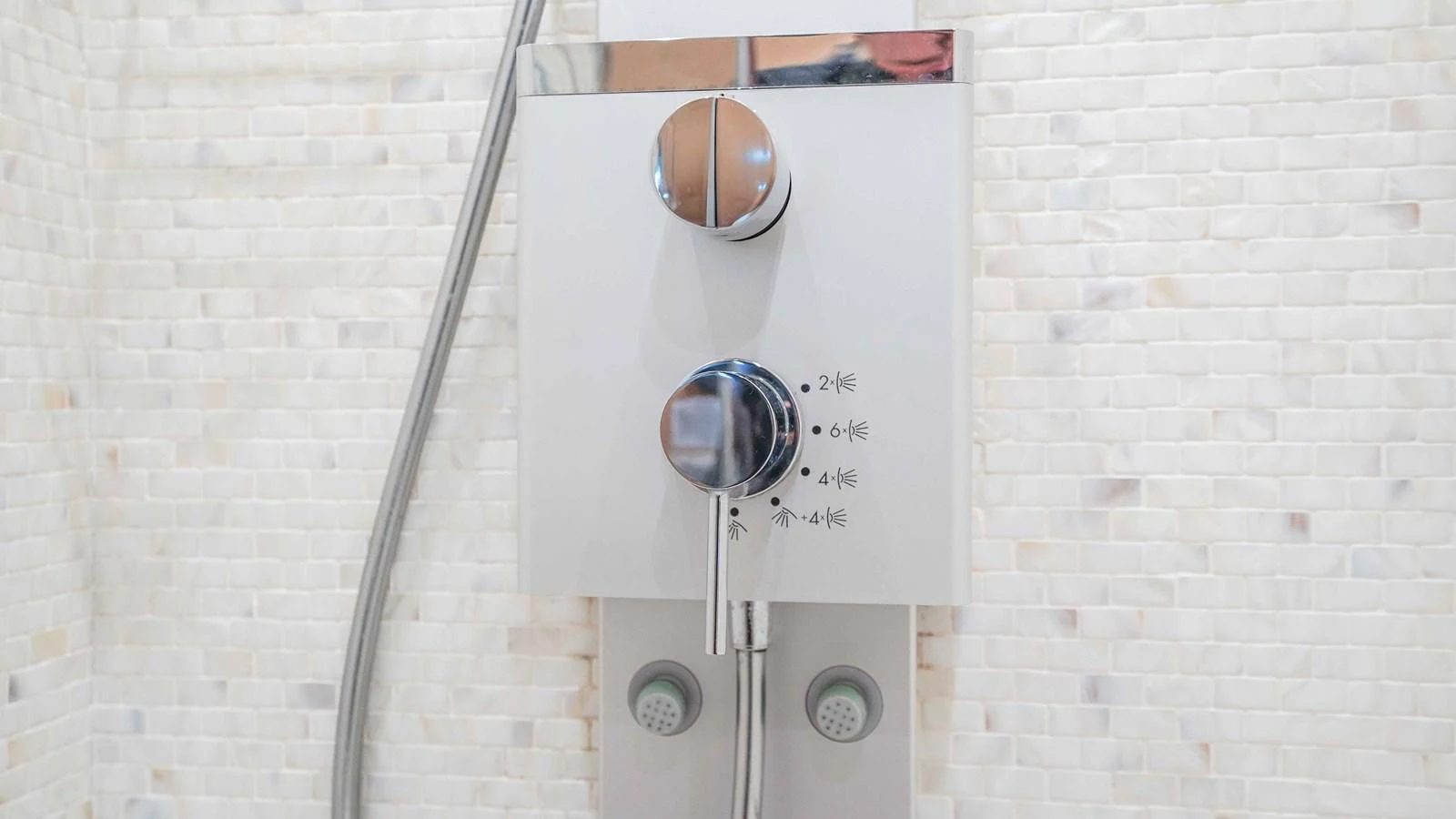 a white wall with a silver fan and a white brick wall aboard DADDY'S $ Yacht for Sale