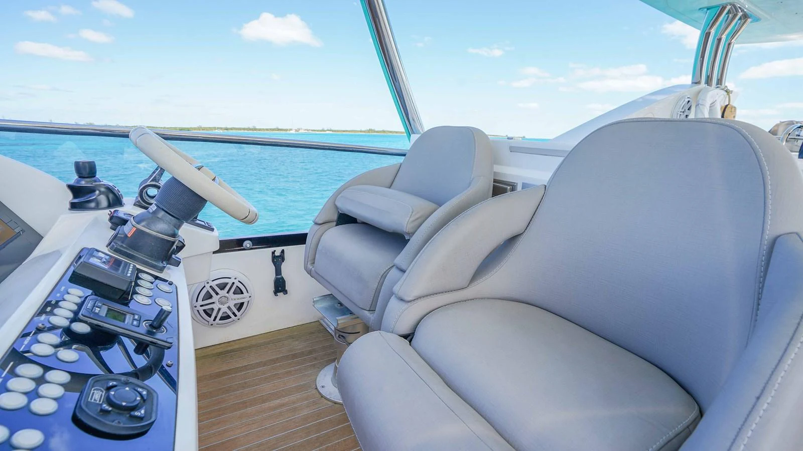 the inside of a car aboard DADDY'S $ Yacht for Sale