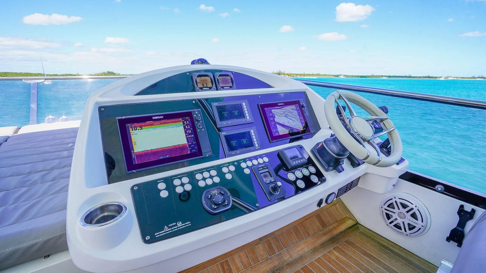 a car on a boat aboard DADDY'S $ Yacht for Sale