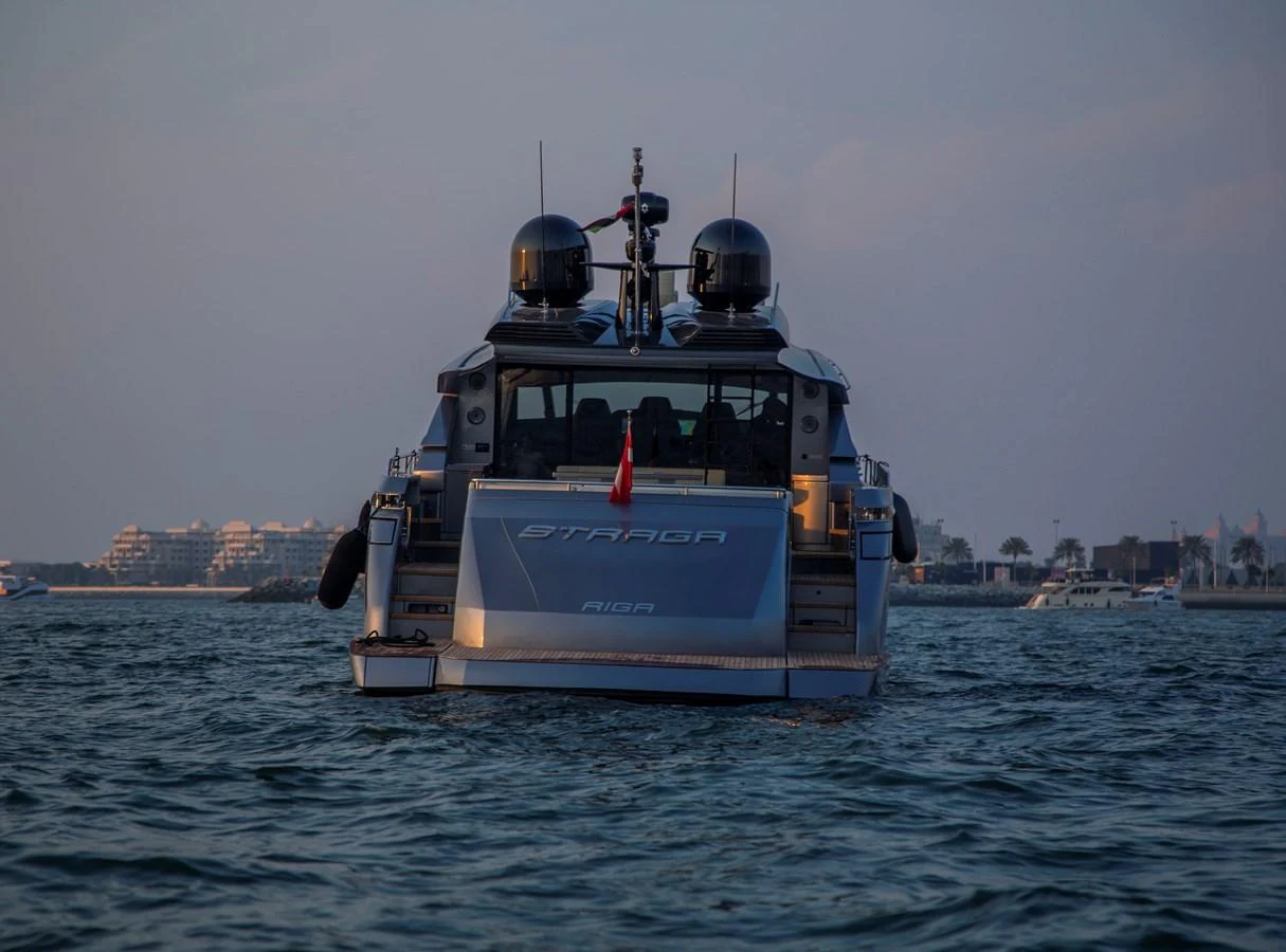 a boat in the water aboard STRAGA Yacht for Sale