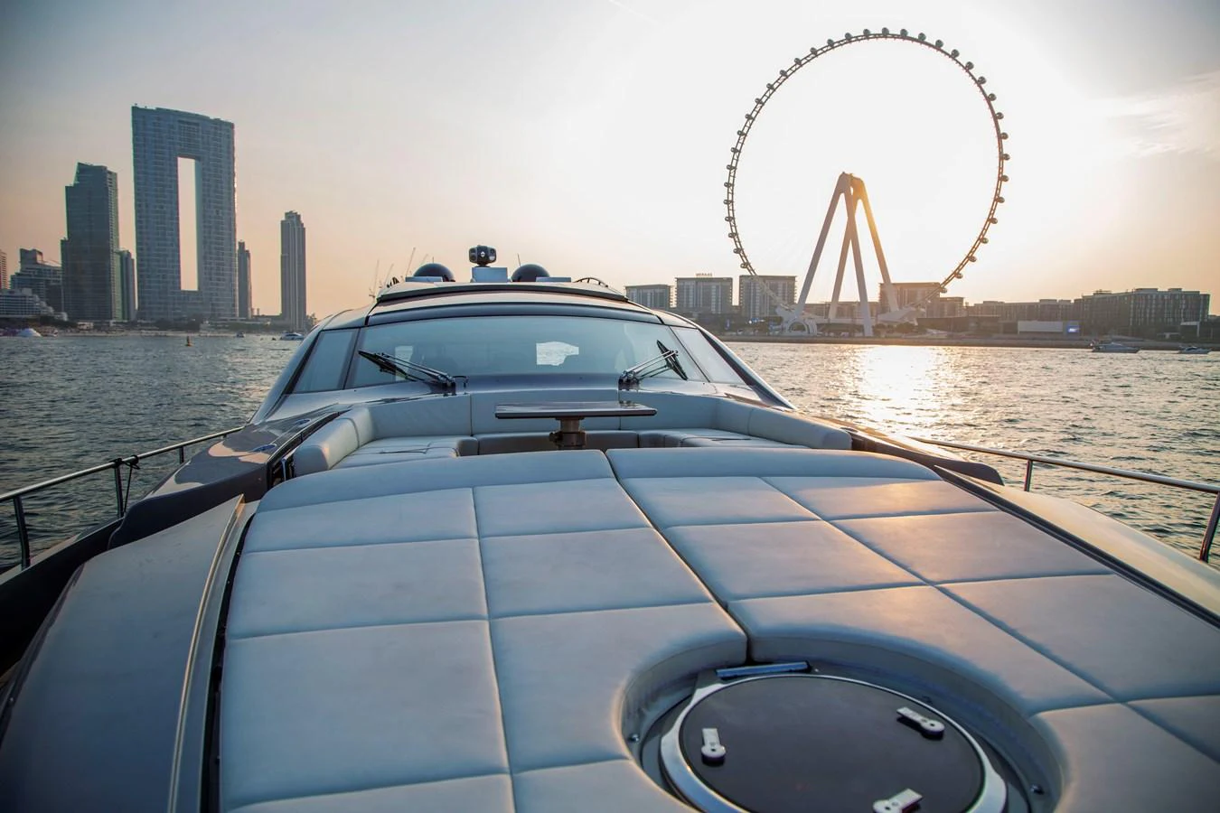 a car driving on a bridge aboard STRAGA Yacht for Sale