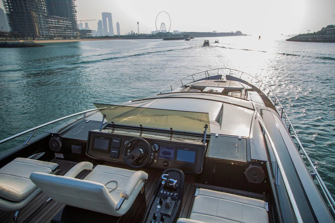the front of a boat on the water aboard STRAGA Yacht for Sale