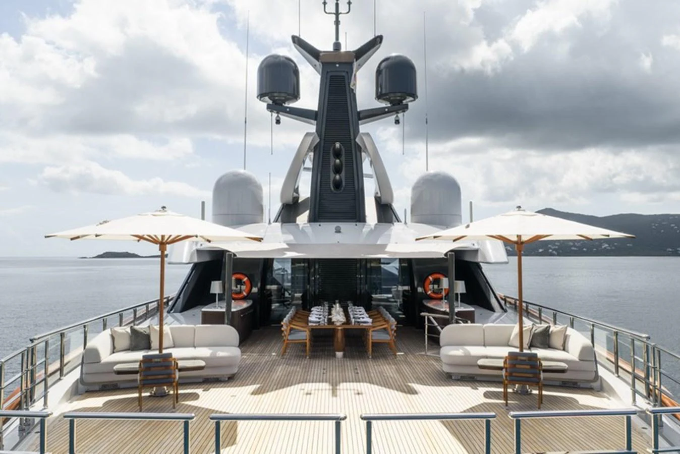 a space shuttle on a deck aboard VANISH Yacht for Sale