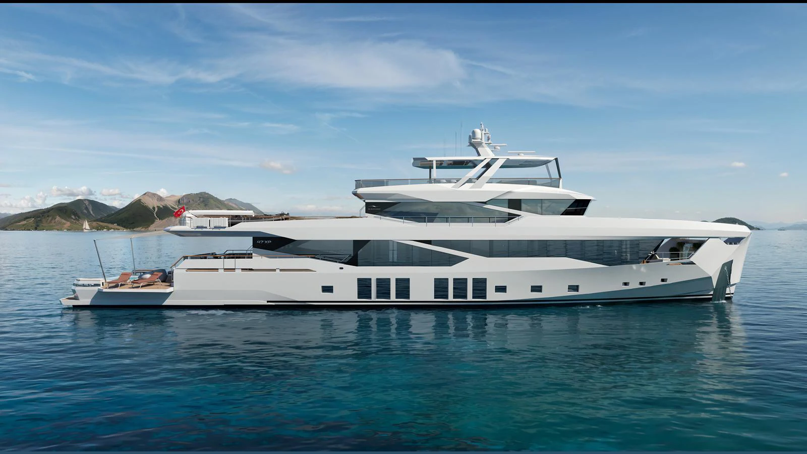 a yacht in the water aboard NUMARINE 47MXP Yacht for Sale