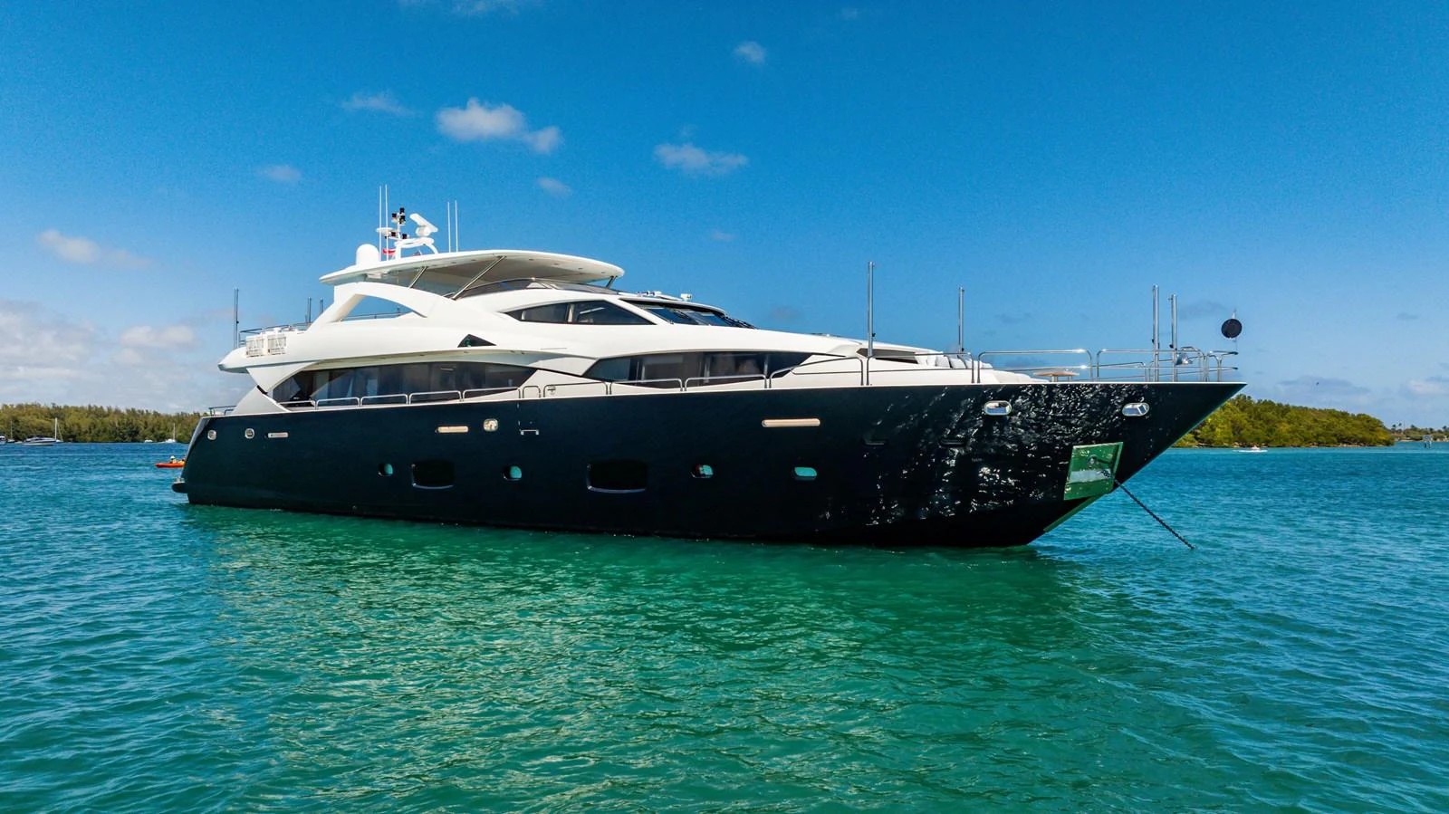 a boat in the water aboard PRECIOSO Yacht for Sale