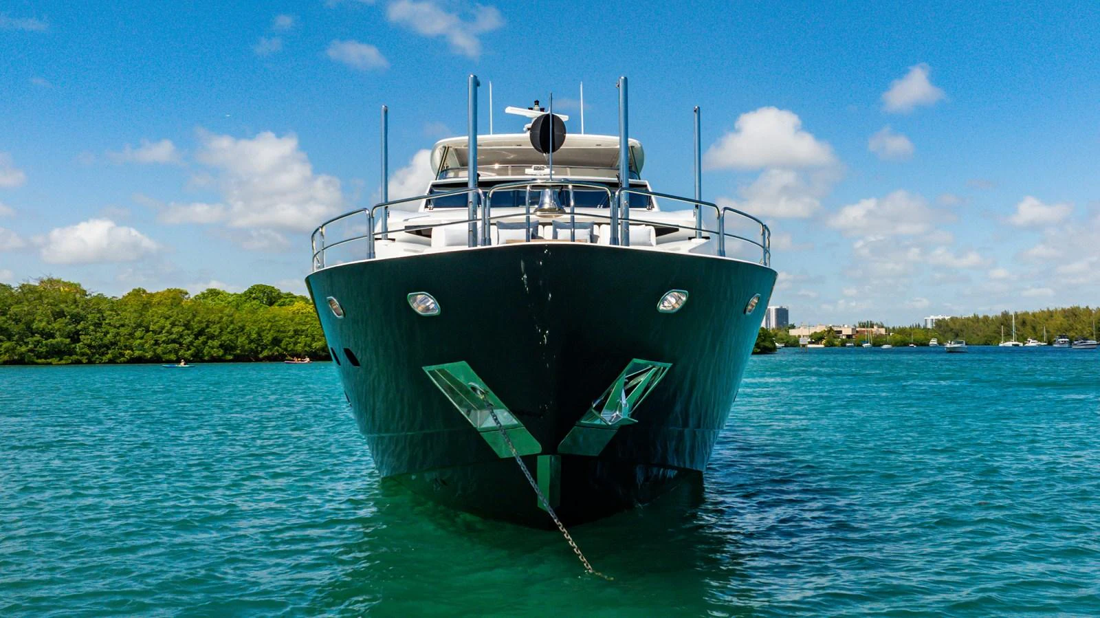 a boat in the water aboard PRECIOSO Yacht for Sale