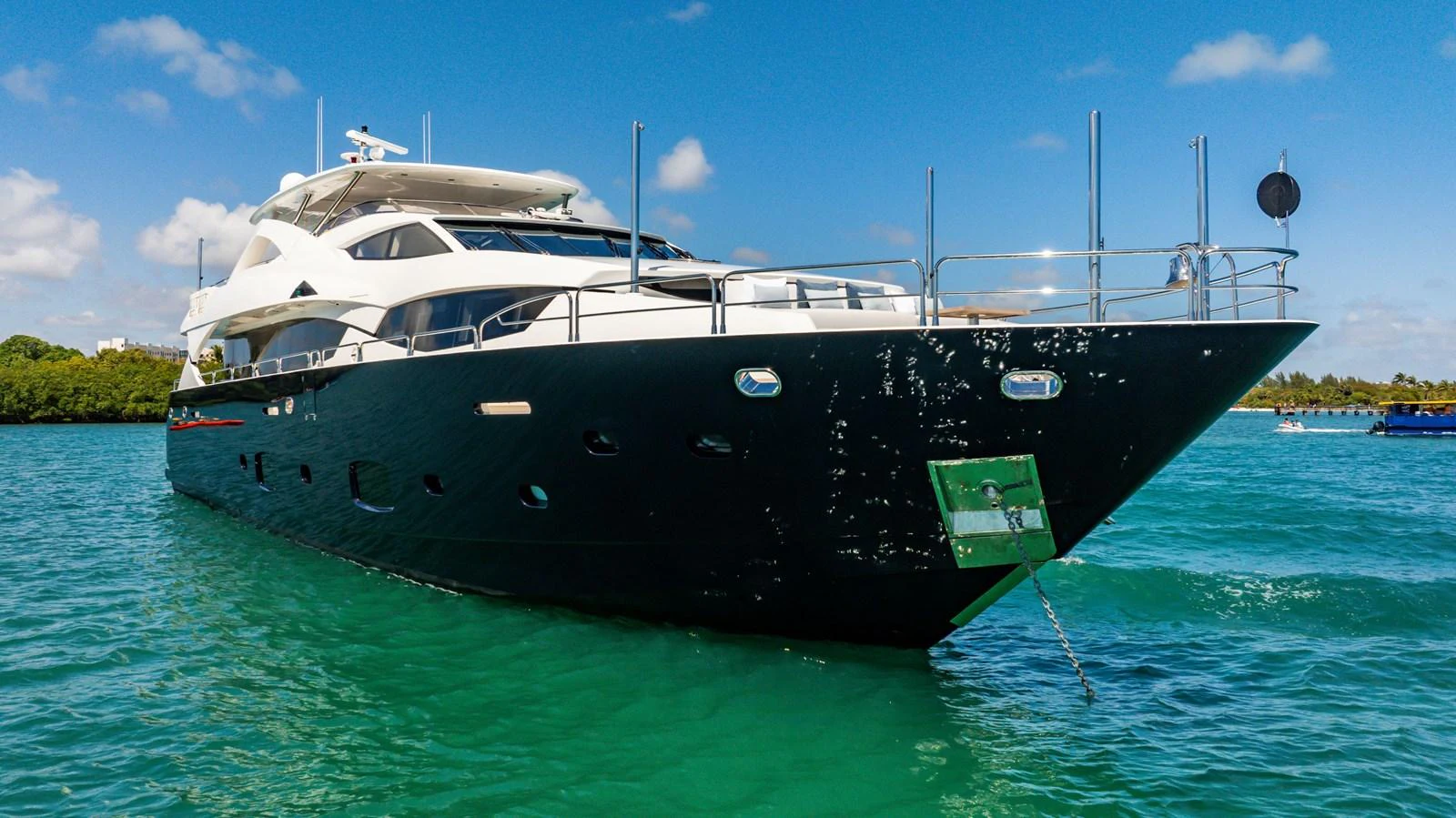 a boat in the water aboard PRECIOSO Yacht for Sale