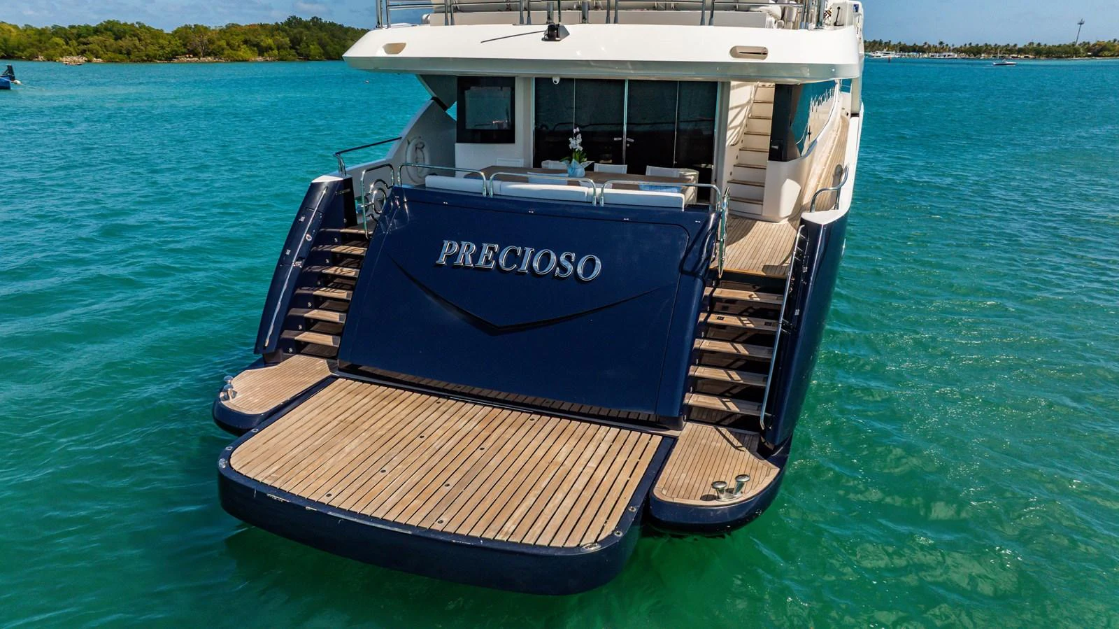 a boat on the water aboard PRECIOSO Yacht for Sale