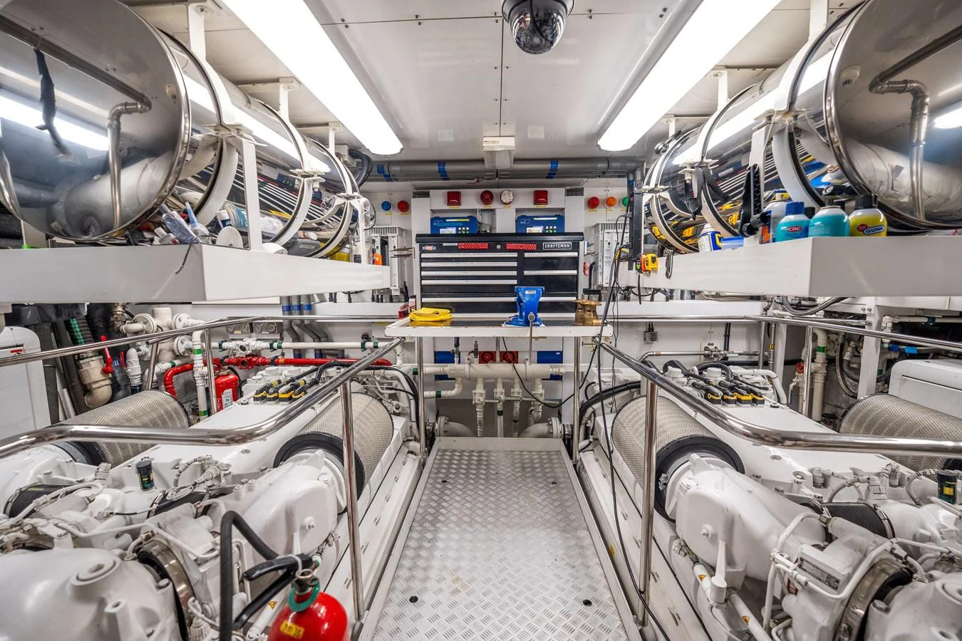 a room with machinery aboard PRECIOSO Yacht for Sale