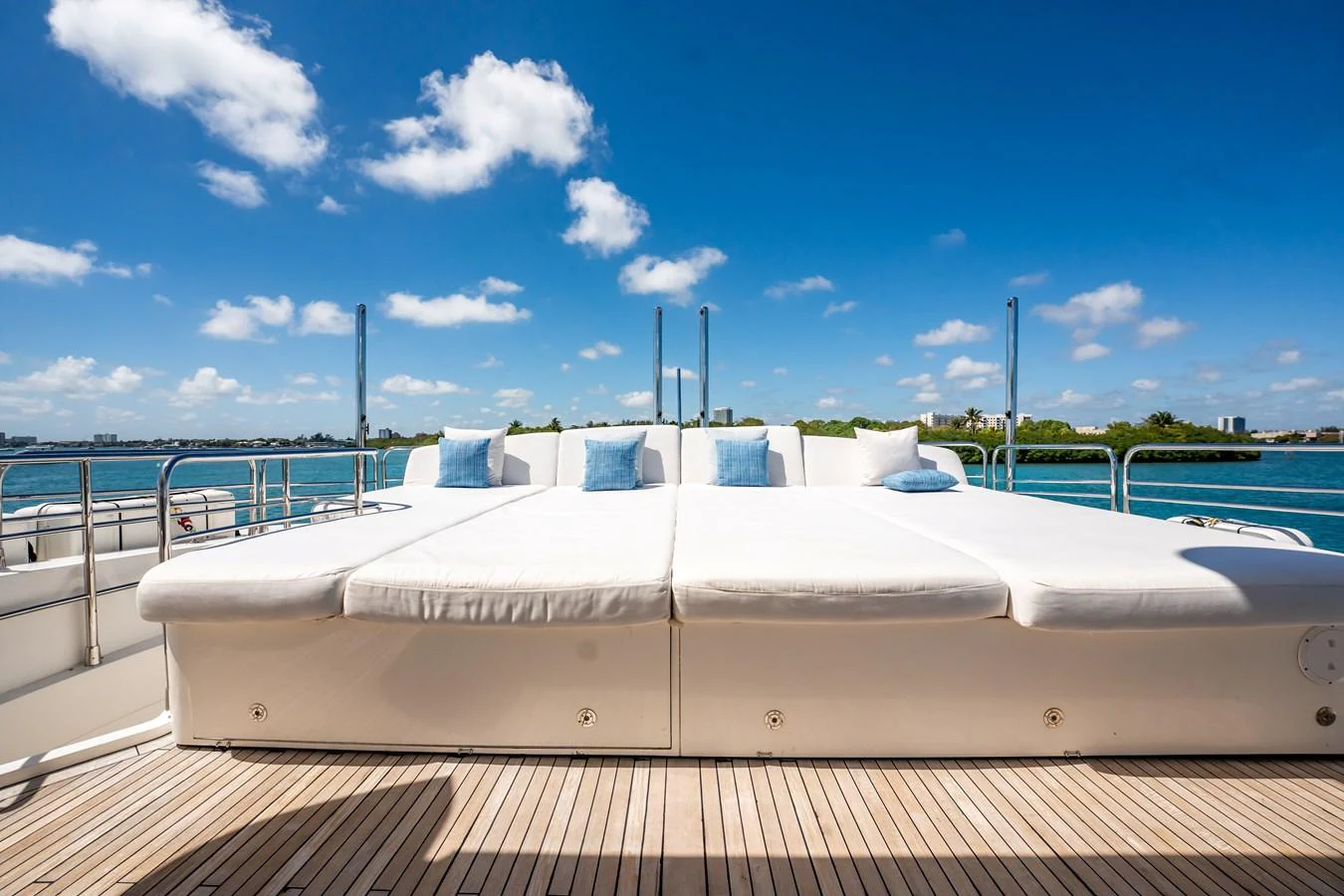 a large white boat on a dock aboard PRECIOSO Yacht for Sale