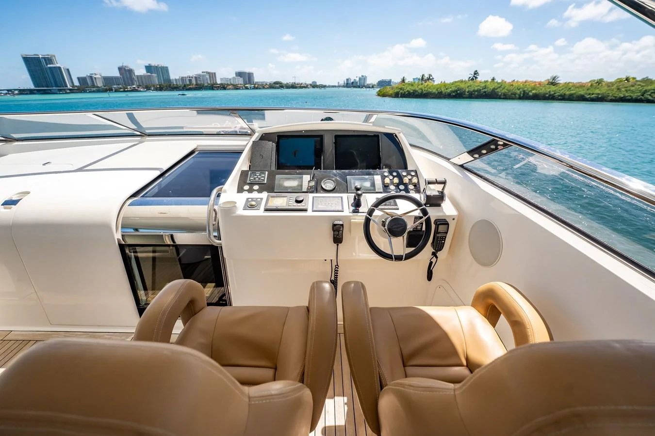 the inside of a car aboard PRECIOSO Yacht for Sale