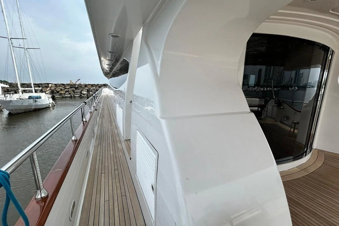 a boat on a body of water aboard SUNSHINE Yacht for Sale