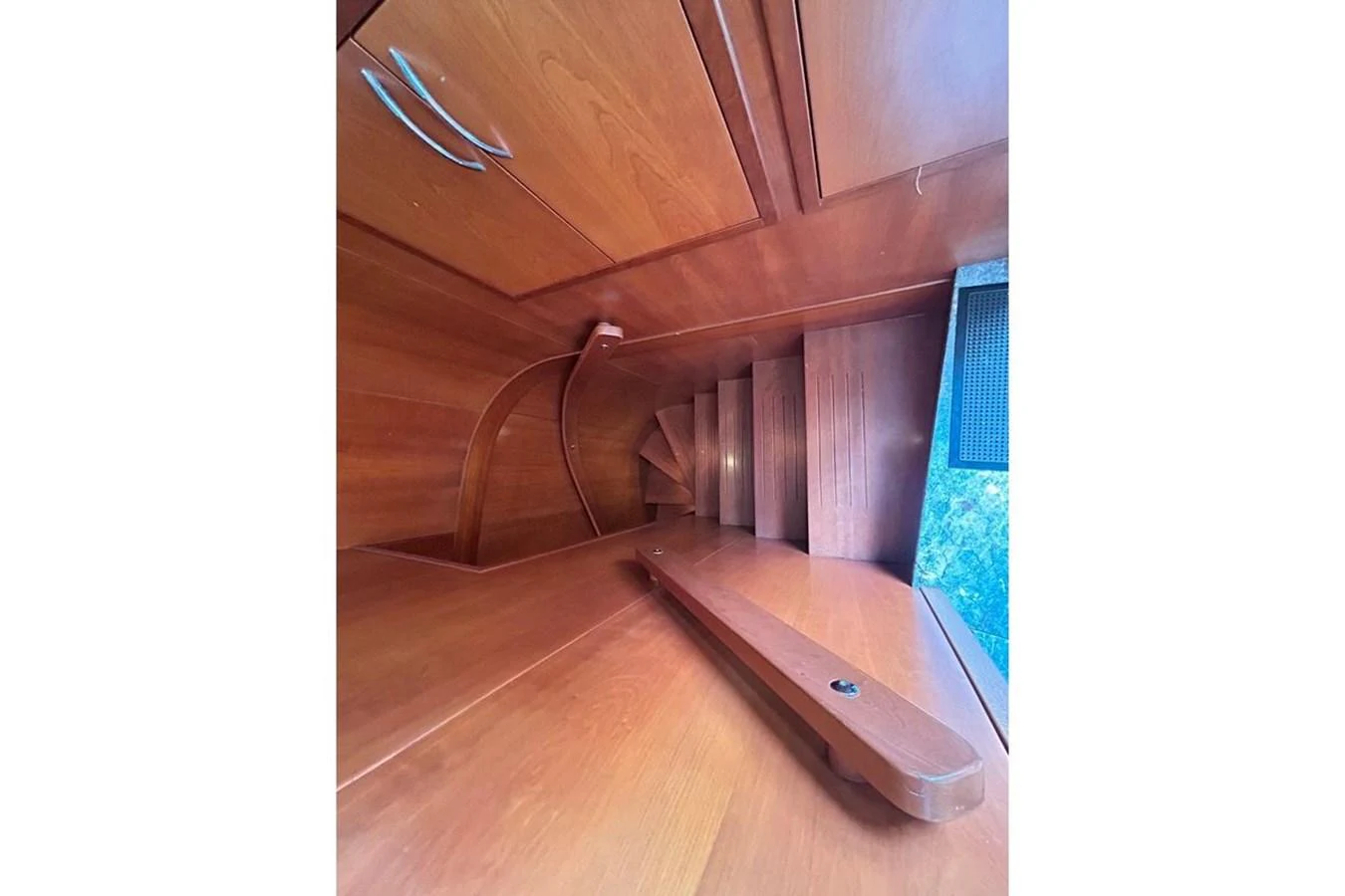 a wooden table with a handle aboard SUNSHINE Yacht for Sale
