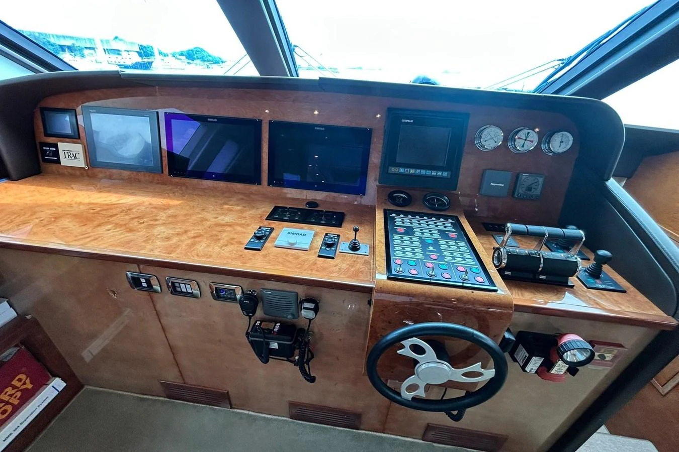 a room with many computers and cameras aboard SUNSHINE Yacht for Sale