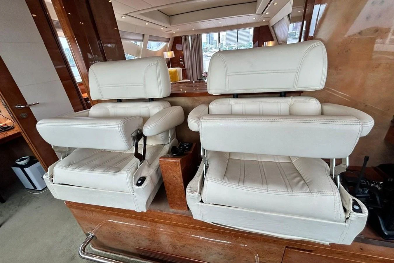 a room with a couch and a chair aboard SUNSHINE Yacht for Sale