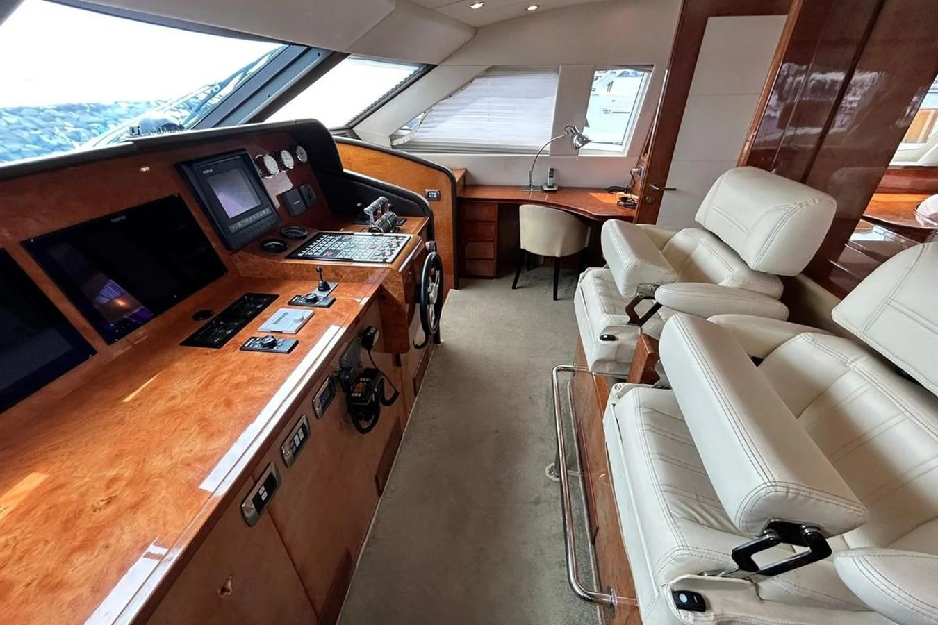a room with a desk and a computer aboard SUNSHINE Yacht for Sale