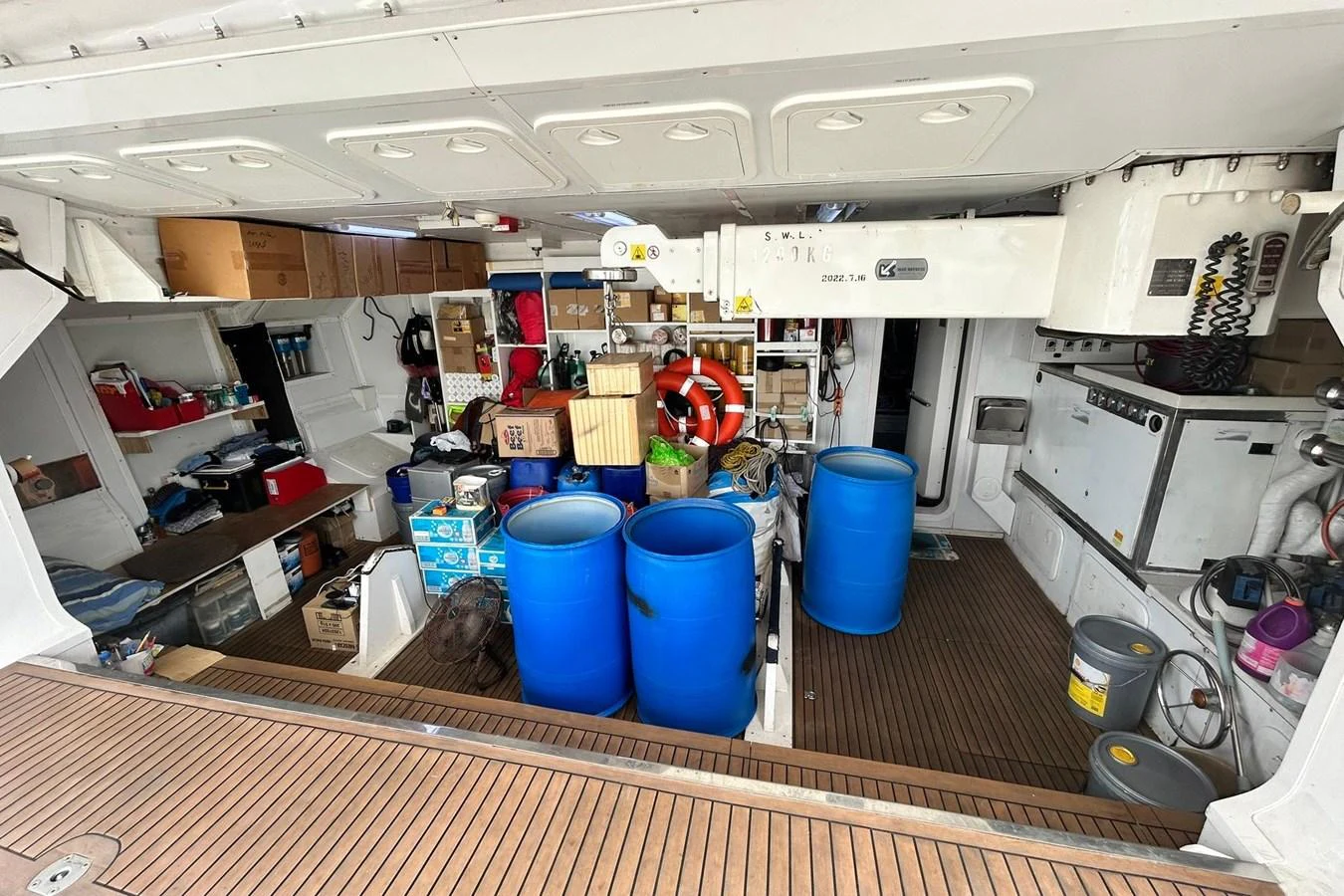 a room with many objects in it aboard SUNSHINE Yacht for Sale