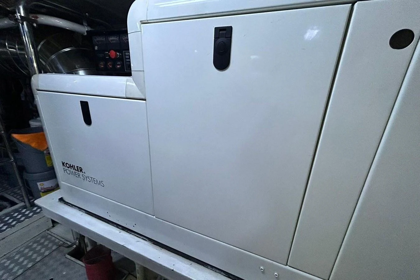 a white rectangular object with a black object on it aboard SUNSHINE Yacht for Sale