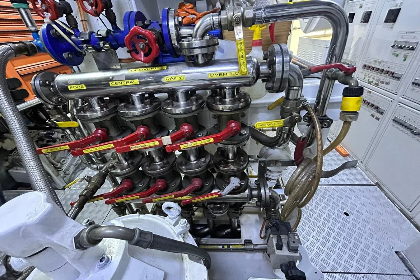 a machine with wires and tubes aboard SUNSHINE Yacht for Sale