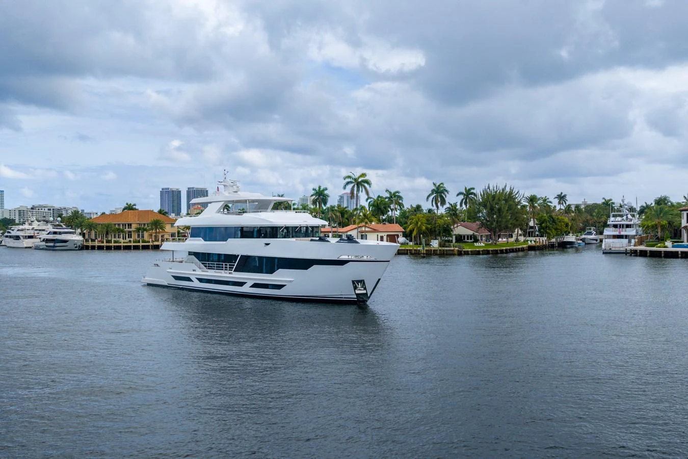 a boat in the water aboard RESONANCE Yacht for Sale