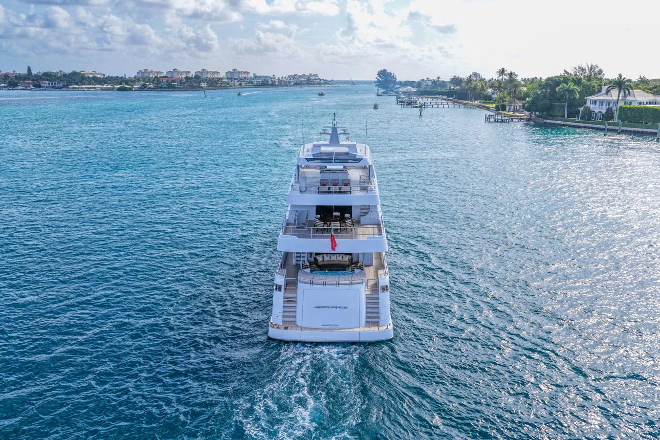 a boat in the water aboard RESONANCE Yacht for Sale