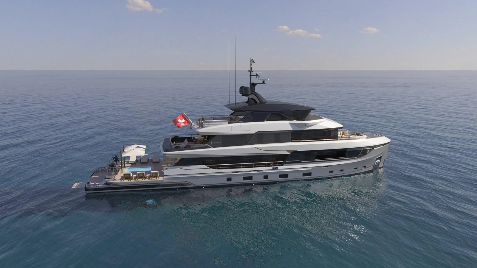 a boat in the water aboard B130 Yacht for Sale