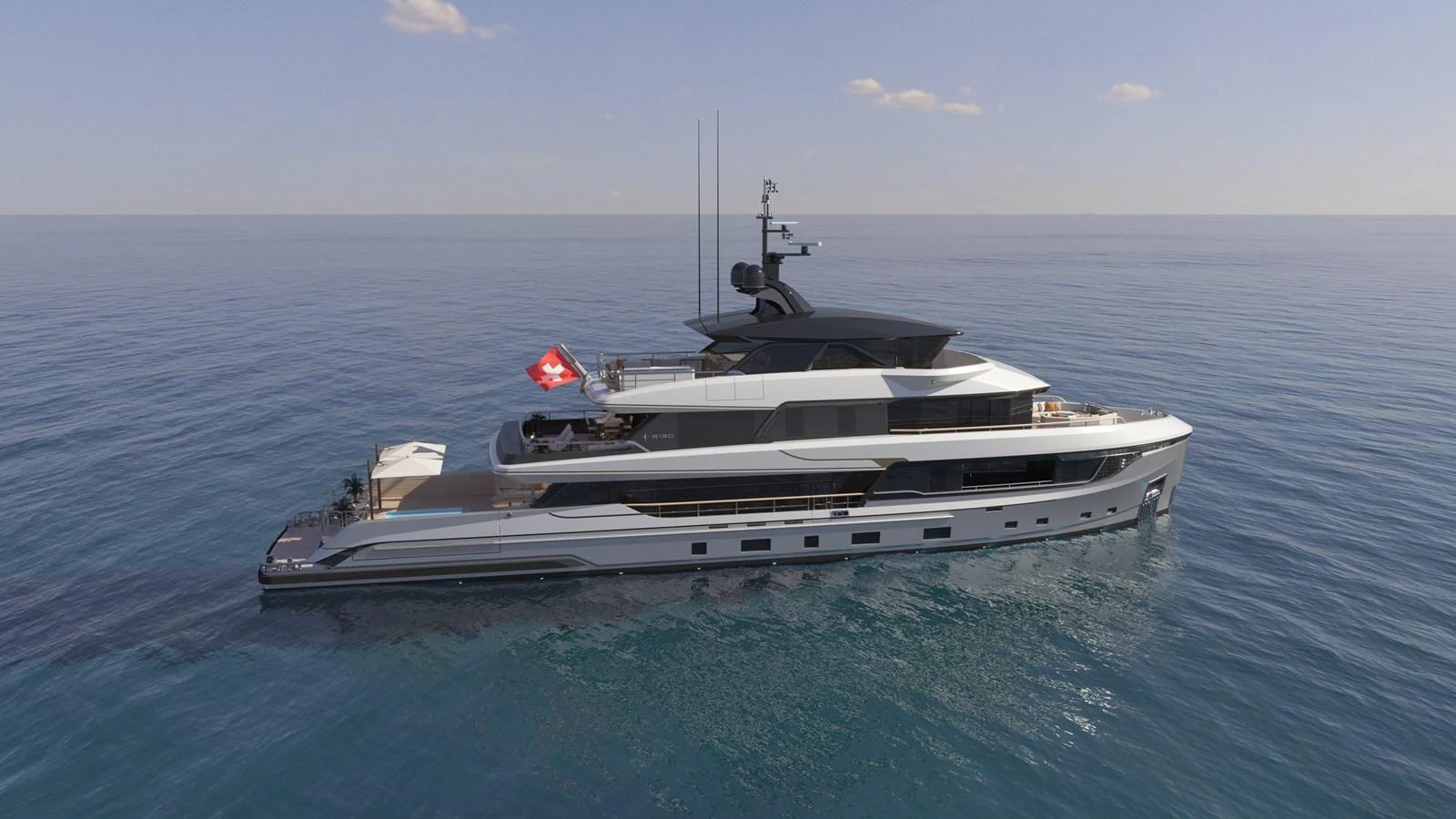a boat in the water aboard B130 Yacht for Sale