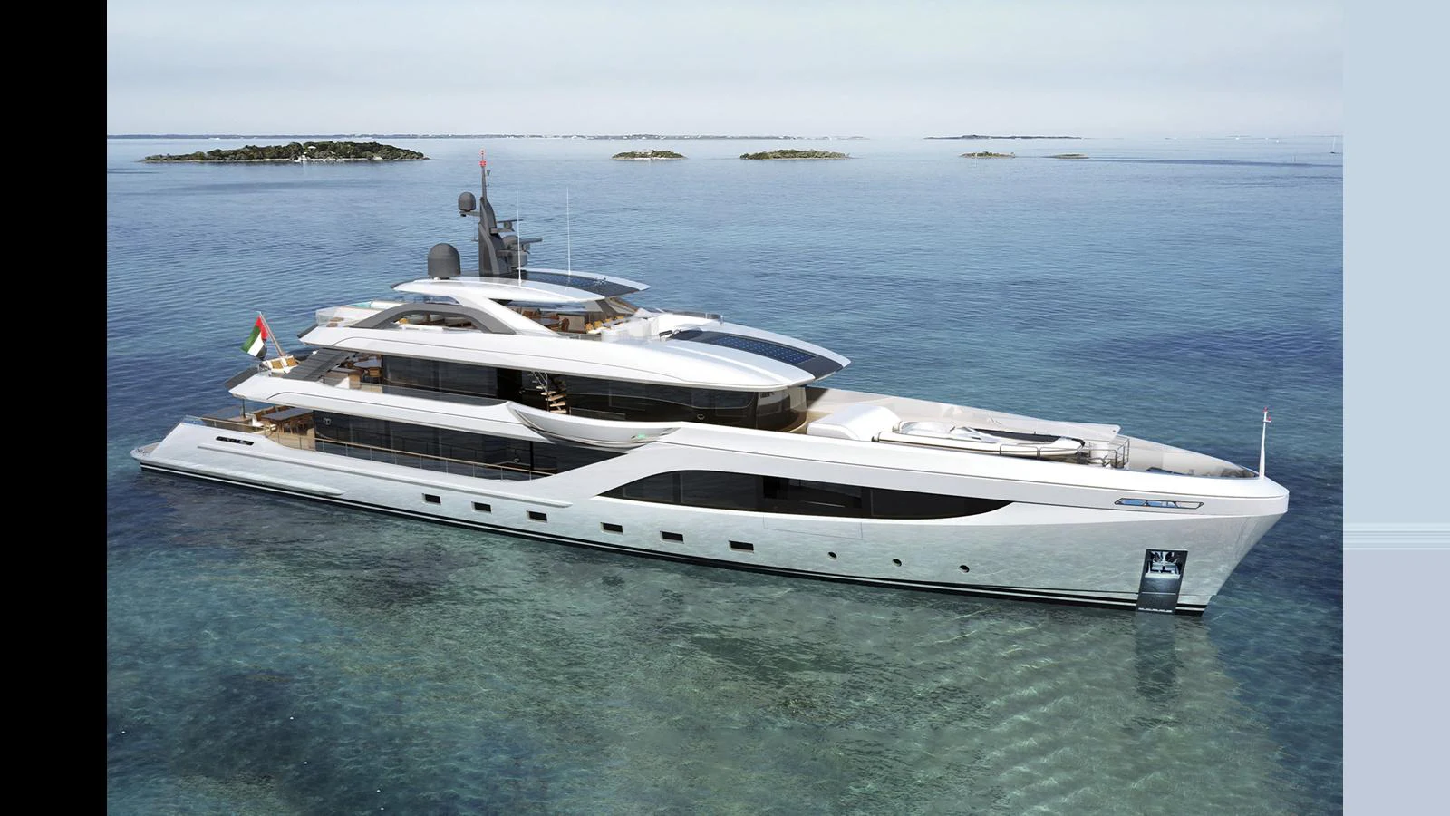 a white yacht in the water aboard MAJESTY 160 Yacht for Sale