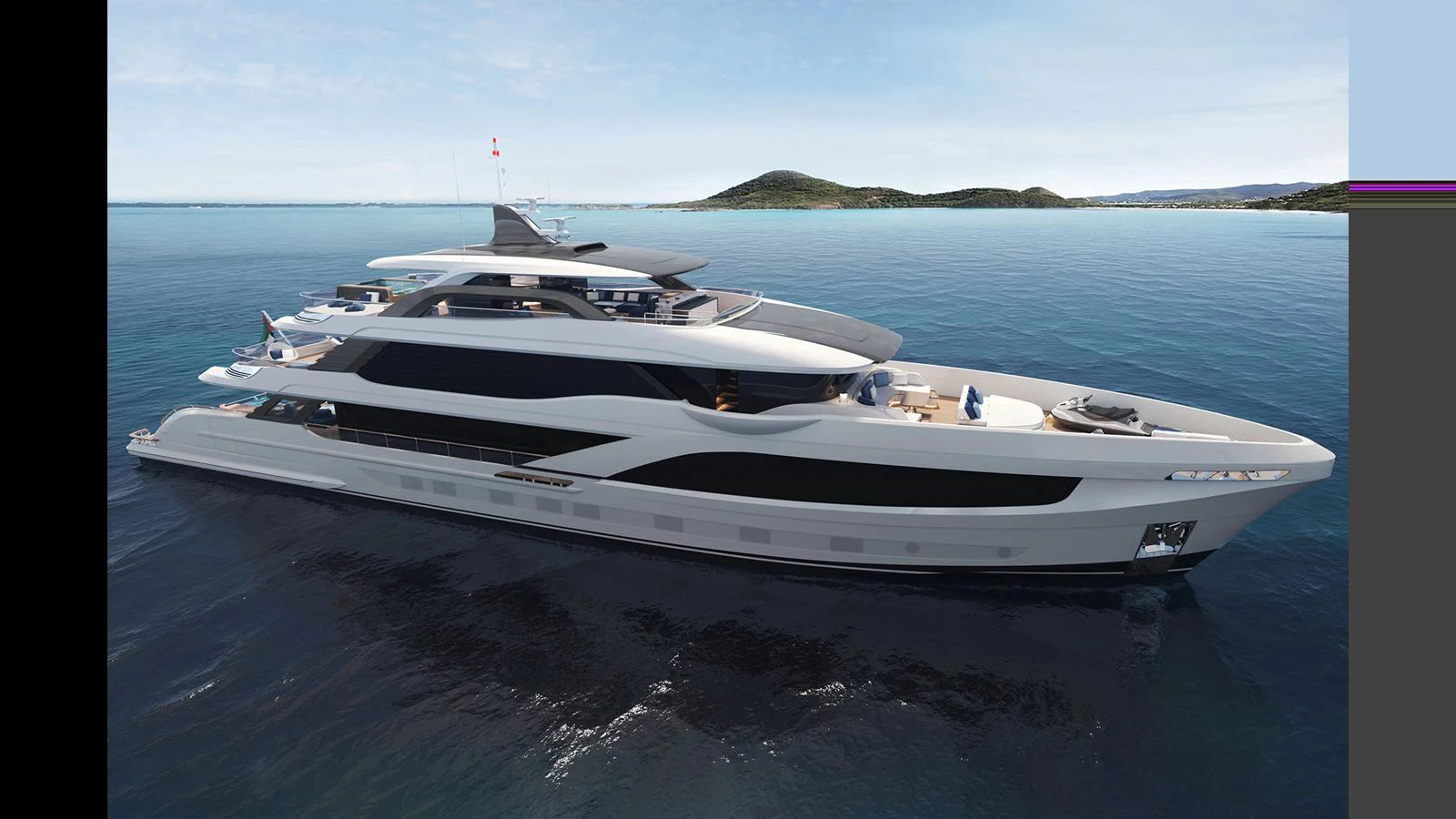 a boat on the water aboard MAJESTY 145 Yacht for Sale