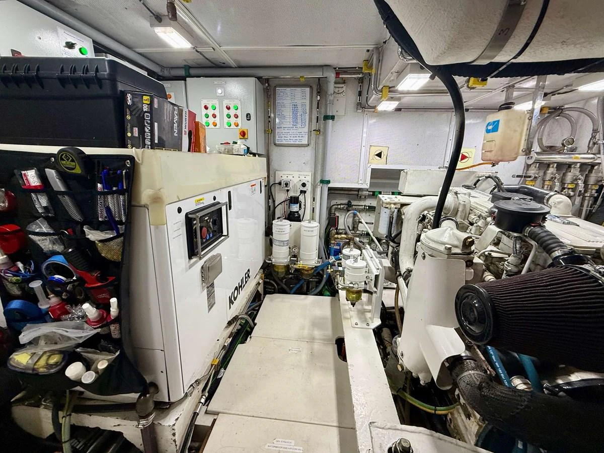 a room with machinery aboard NAMUUN Yacht for Sale