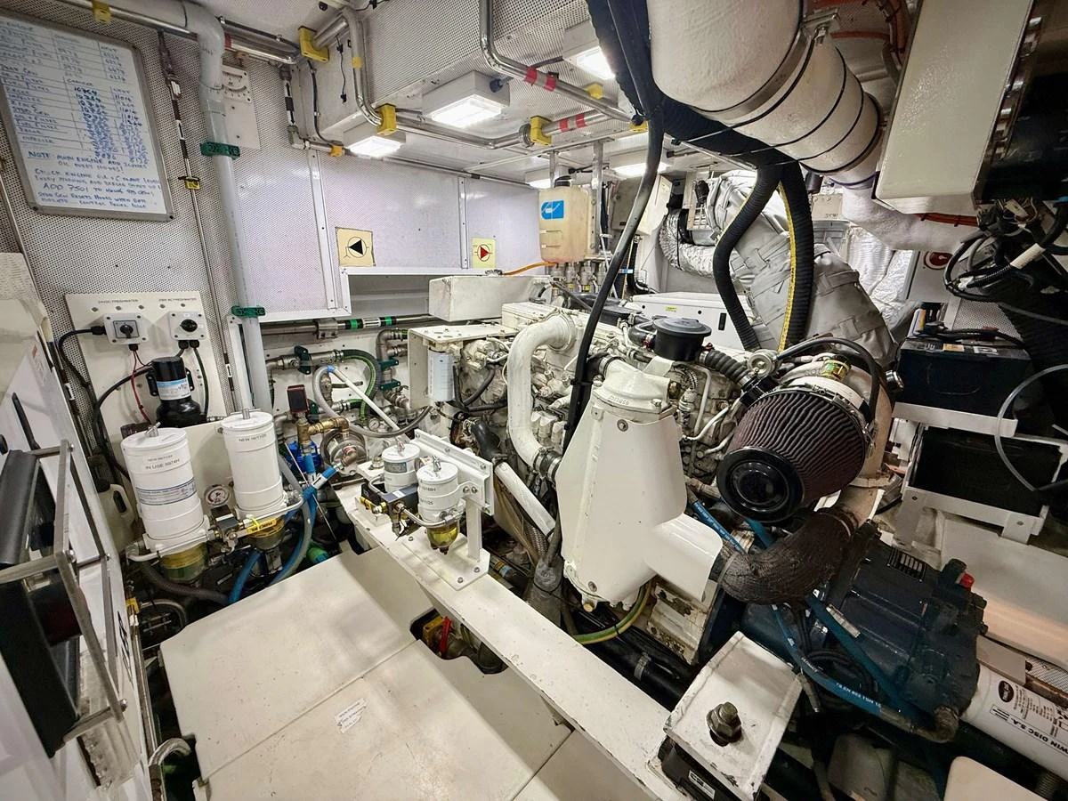 a room with machinery aboard NAMUUN Yacht for Sale