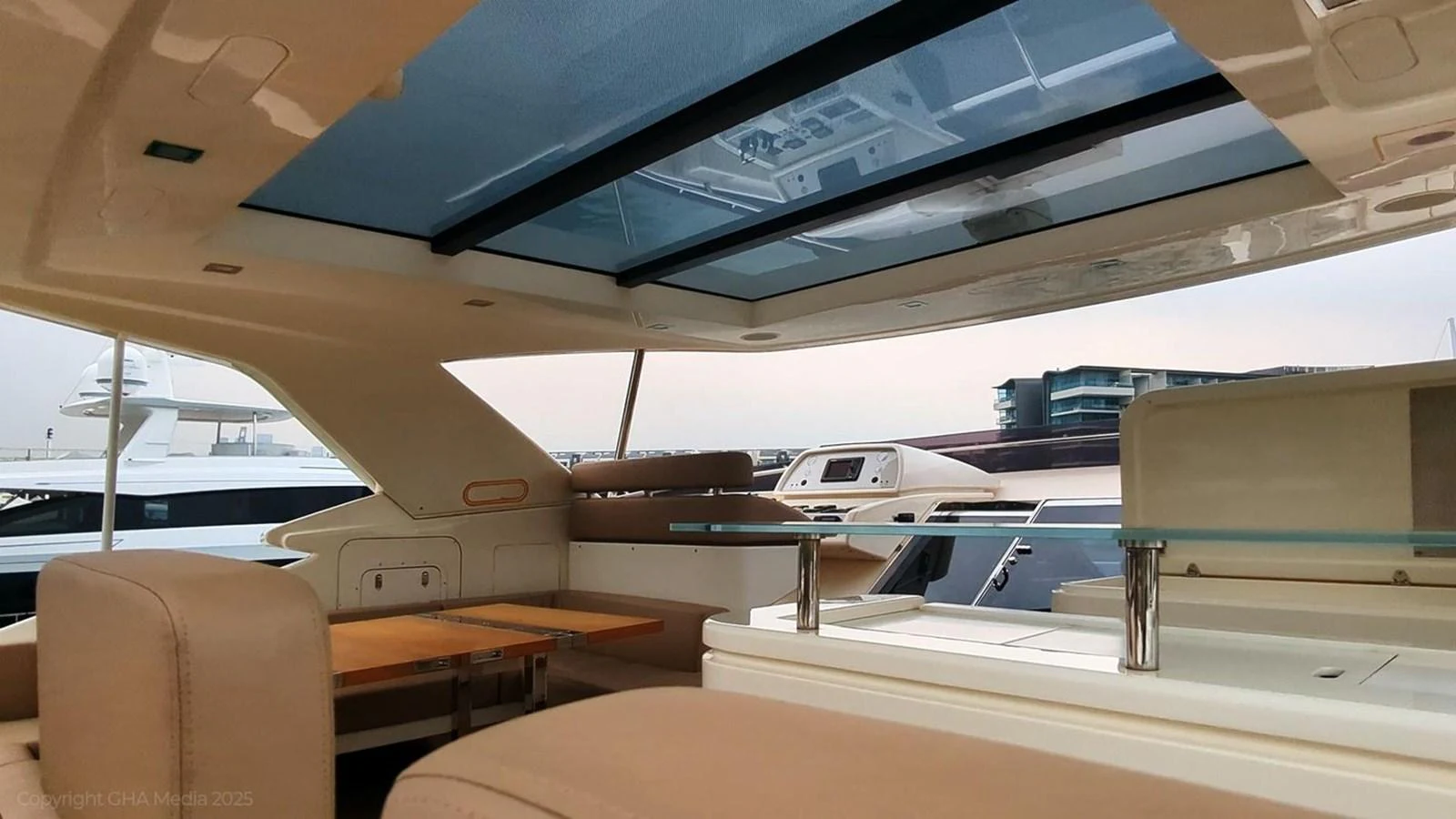 inside of a building aboard OXYGEN Yacht for Sale