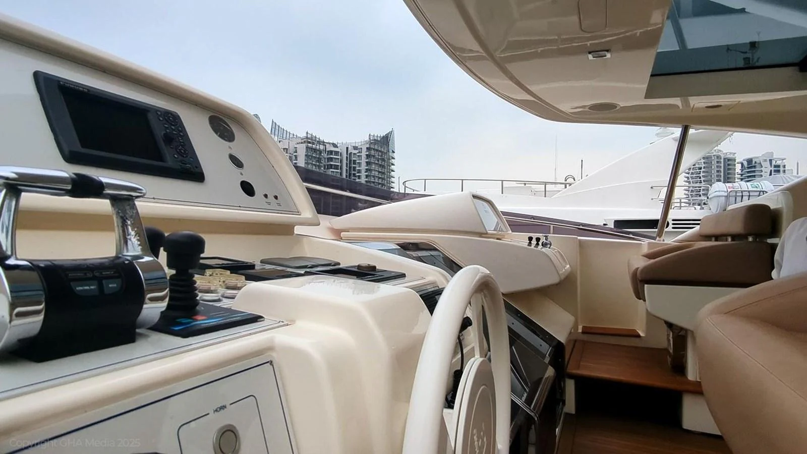 the inside of a boat aboard OXYGEN Yacht for Sale
