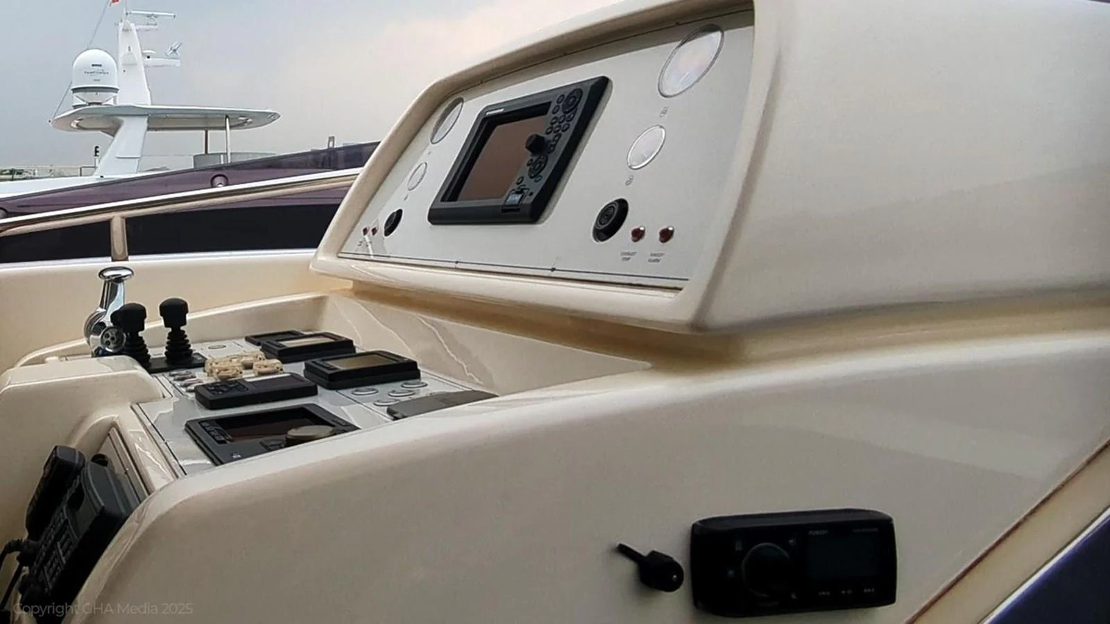 a close-up of a sewing machine aboard OXYGEN Yacht for Sale