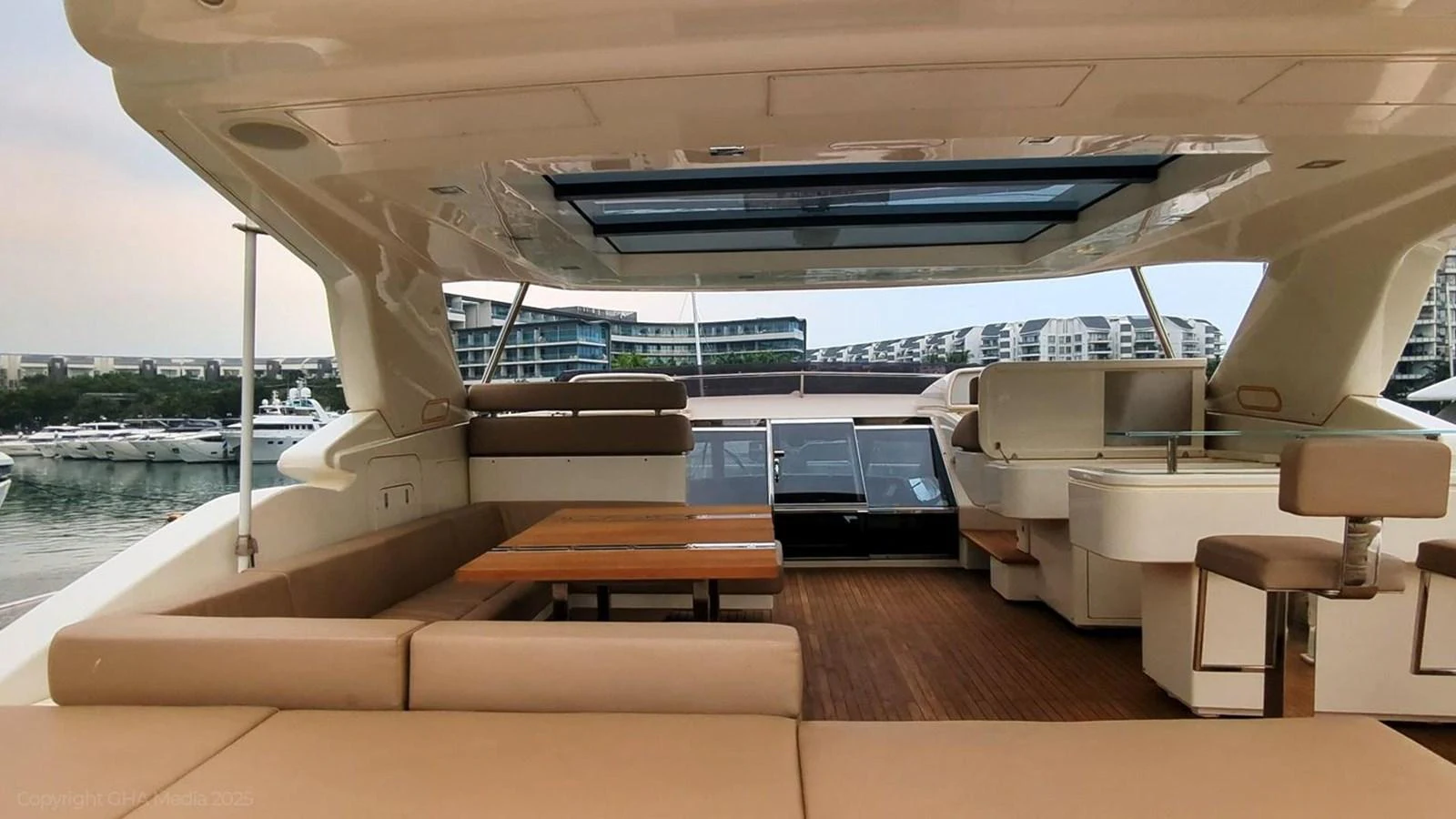 inside of a boat aboard OXYGEN Yacht for Sale