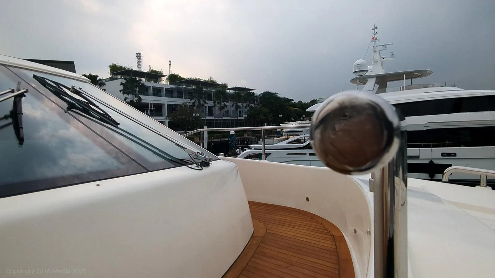 the nose of a plane aboard OXYGEN Yacht for Sale