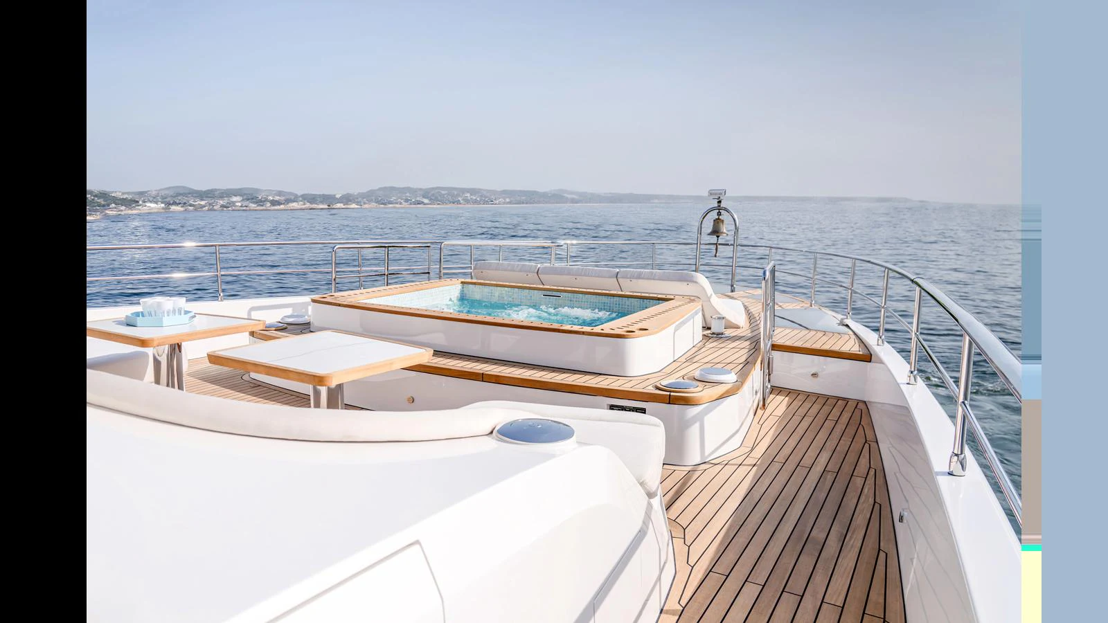 a boat on a deck aboard 100 TERRACE Yacht for Sale