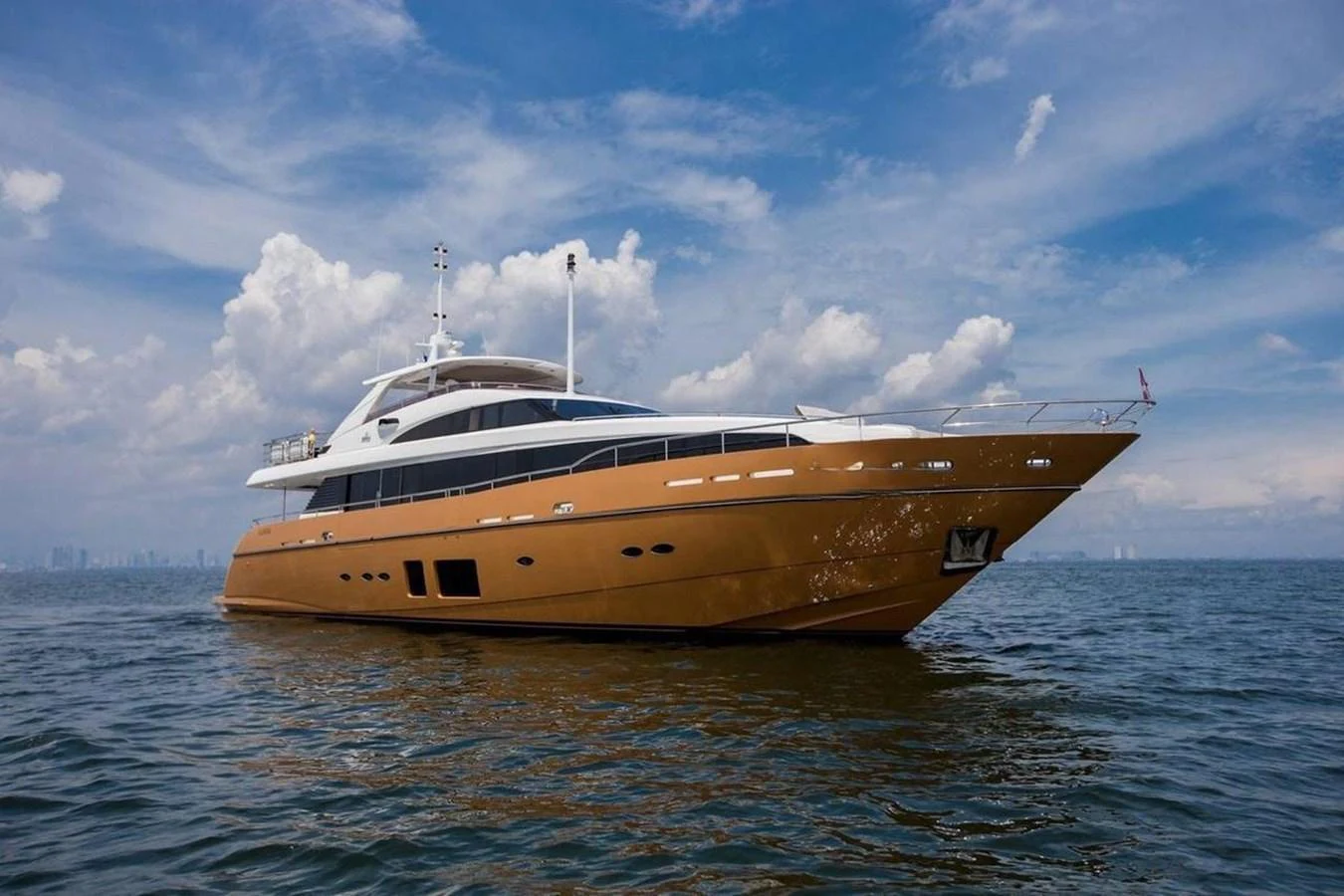 a boat in the water aboard BLUE MOON Yacht for Sale