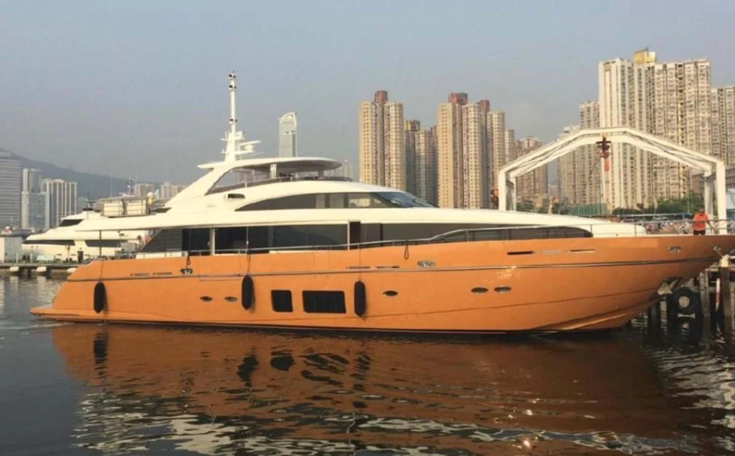 a boat in the water aboard BLUE MOON Yacht for Sale