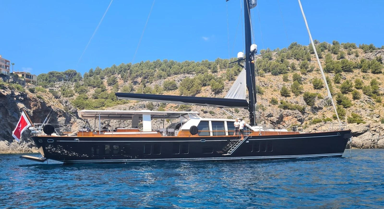 a boat on the water aboard AKALAM Yacht for Sale