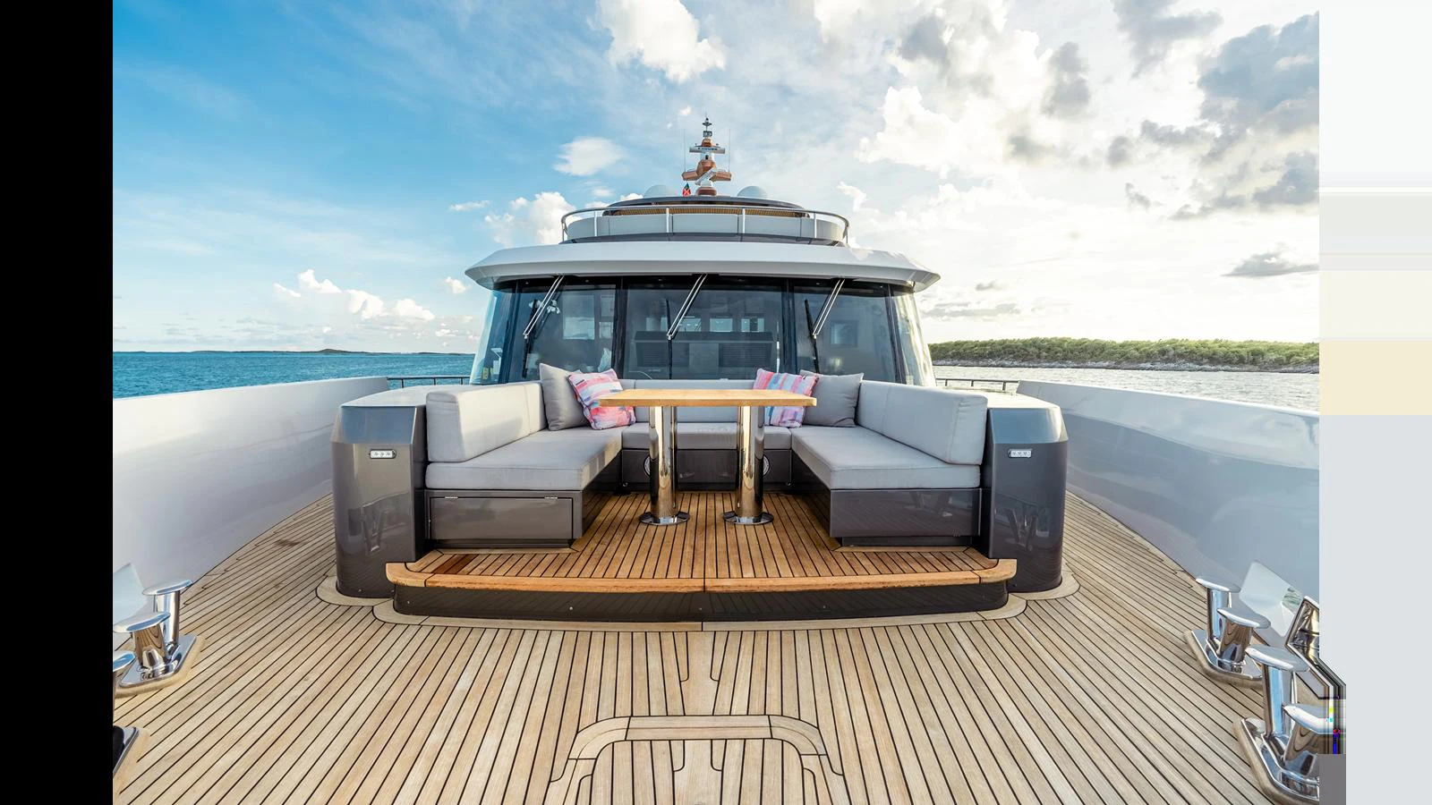 a boat on a deck aboard VIVACE Yacht for Sale